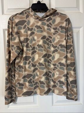 BURLEBO Kids Camo Hoodie in Tan, Brown, Green